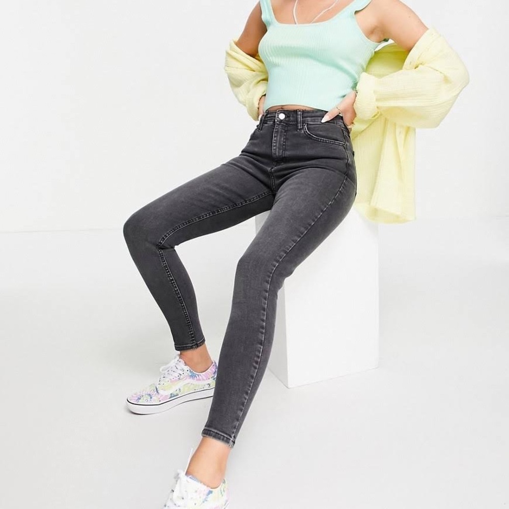 Topshop Jamie jeans in gray